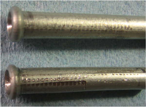 image of compare two brake lines made with different double flare tools