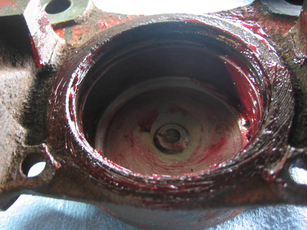 tip rebuild brake caliper smeared with red rubber grease